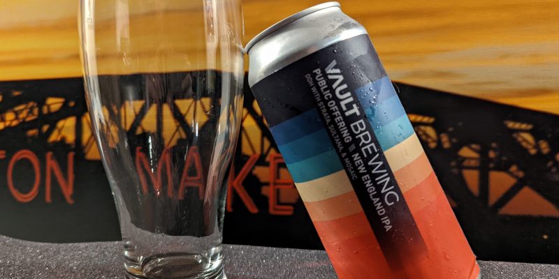 Showcasing Vault Brewing Beer can